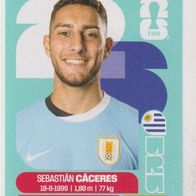 Panini Fussball WM 2026 Sebastián Cáceres URU Bild Nr 6