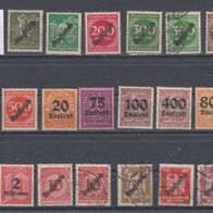 Briefmarken Deutsches Reich Dienstmarken 1923 Aufdruck 19 Marken