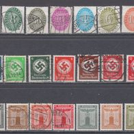 Briefmarken Deutsches Reich Dienstmarken 1927 - 25 Marken
