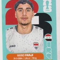 Panini Fussball WM 2026 Marko Farji IRQ Bild Nr 16