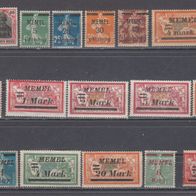 Briefmarken Memel 19 Marken