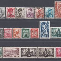 Briefmarken Saar 1947 Saarland 22 Marken