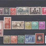 Briefmarken Saar 1957 18 Marken