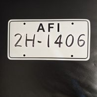 Plastik-Nummernschild Kfz US Forces in Italien AFI (Cagliari) selten