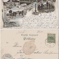 Teterow-Litho-1897-6Bild-Litho Erh. 2 wegen Klebestelle rückseitig