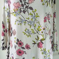 Shirt 3/4 Arm von Bonprix Gr.44/46 geblümt Stretch * *