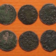 Polen Kazimierz II Wasa Solidus Lot 1661-1666 Kupfer (W142)