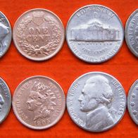 USA Münzlot 4 x Cents Münzen (W147)