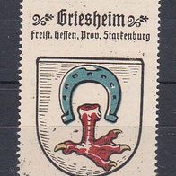 alte Reklamemarke - Wappen von Griesheim - Hessen (396)