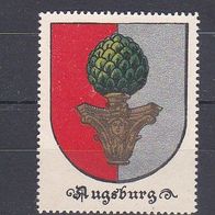 alte Reklamemarke - Wappen Augsburg (412)