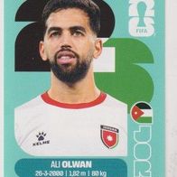Panini Fussball WM 2026 Ali Olwan JOR Bild Nr 18
