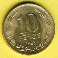 Chile 10 Pesos 1993 Top