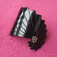 Französische Haarspange mit Straß schwarz Zopfspange Zopfhalter Haar Schmuck