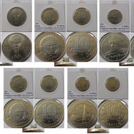 1981- 2011, set 5 Soviet/ Russian coins- Anniversaries of space flight Y. Gagarin