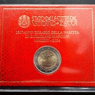 2 Euro Vatikan 2024 stgl. 150. Geburtstag Guglielmo Marconi