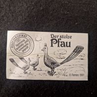 Ü - Ei Beipackzettel Der stolze Pfau 623 741