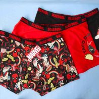 NEU Herren Boxer Shorts Marvel Avengers Gr XL 3er Pack Deadpool Unicorn Unterhose