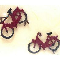 Fahrräder, rot, 2 Stück, Kleinserie, Spur Z