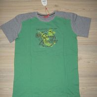 NEU tolles T-Shirt Manguun Gr. 158/164 grün-grau NEU top (0816)