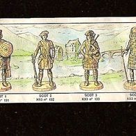 Ü - Ei Beipackzettel Metallfiguren Schotten um 1743 EU - K 93 n 270