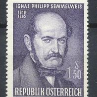 Österreich Mi. Nr. 1192 Ignaz Philipp Semmelweis * * <