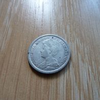 25 Cent 1918 Niederlande, Silbermünze