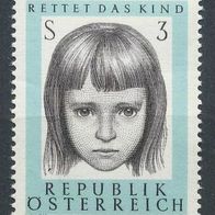 Österreich Mi. Nr. 1222 Österreichische Gesellschaft "Rettet das Kind" * * <