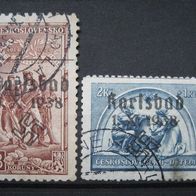 Dt. Reich Besetzungen Aufdruck Karlsbad 1938 Gestempelt (W225a)