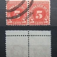 USA Postage Due Lot 2 x 5 Cents 1928-1931 Gestempelt (W232)