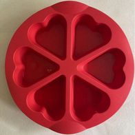 Tupperware Silikonform Herz Muffin Eis Backform Seifenform Kerzen