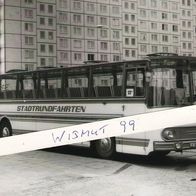 Bus-Foto DDR Oldtimer VEB IFA Kraftverkehr Fleischer Gera der BVG Umbau Fenster