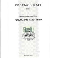 Bund ETB 1/1984 Stadt Trier MiNr. 1197 M€ 0,40 Y3