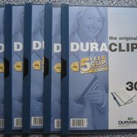 5 Stück Durable Duraclip 30 Klemmmappe Klemmhefter in blau