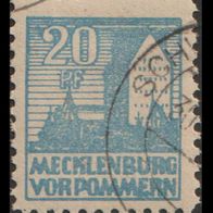1946 Sowjetische Besatzungszone Mecklenburg-Vorpommern MiNr 38 y gestempelt