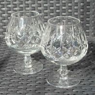 NEU Original DDR schwere Bleikristall Cognacschwenker 2 St. Brandy Cognac Gläser