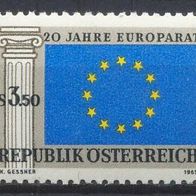 Österreich Mi. Nr. 1292 / 20 Jahre Europarat * * <