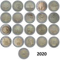 2020 29 verschiedene 2 Euro Gedenkmünzen (NEU und UNC) !