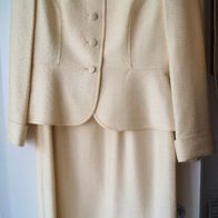 Kleid + passende Jacke von Pronovias, creme, Gr. 40. Neu mit Etikett.