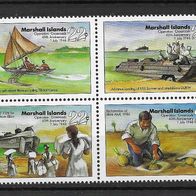03) Marshall-Inseln 1986 Schiffe Mi. Nr. 82-85 4er Block postfrisch * *