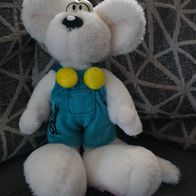Diddlmaus Diddl Plüschmaus türkise Latzhose 20 cm