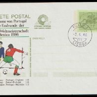 1986 Portugal Fußball-WM Mexico 1986 Erinnerungskarte 1. Spiel