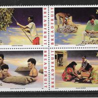 05) Marshall-Inseln 1990 Ernte Mi. Nr. 334-37 4er Block postfrisch * *