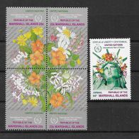 07) Marshall-Inseln 1986 Blumen Mi. Nr. 96-100 kpl. Satz postfrisch * *