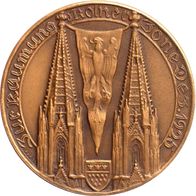 KÖLN-Stadt Bronzemedaille 1925 v. Mayer & Wilhelm Stgt. Kölner Dom