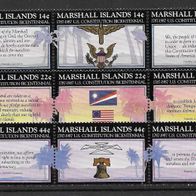 09) Marshall-Inseln 1987 Verfassung Mi. Nr. 125-33 kpl. Satz postfrisch * *