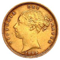 Großbritannien 3,99 g. Goldmünze 1/2 Sovereign 1885 Queen Victoria (1837-1901)