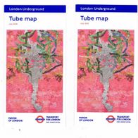 London Tube U-Bahn Sammelobjekt Taschenpläne Ausgabe hier: 07/2026 2 Stück NEU!