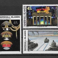 18) Marshall-Inseln 1990/91 Krieg Mi. Nr. 318/20/77 postfrisch * *