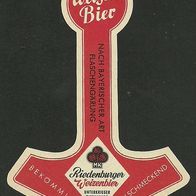 ALT ! Bieretikett "Weizenbier" Brauerei Unterkrieger Riedenburg Lkr. Kelheim