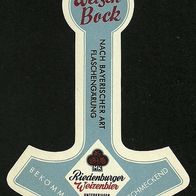 ALT ! Bieretikett "Weizen-Bock" Brauerei Unterkrieger Riedenburg Lkr. Kelheim